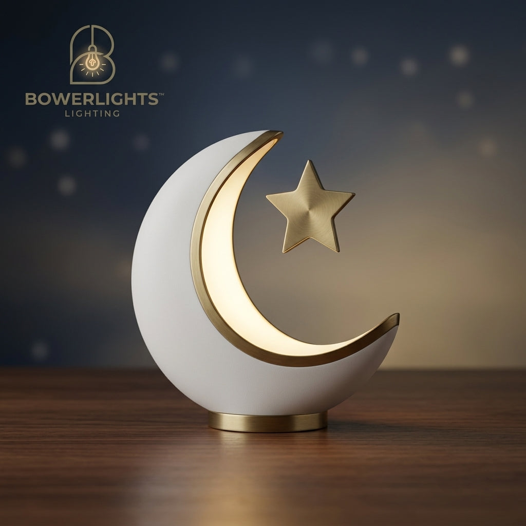 Bowerlights™ Crescent Bloom™ Art Deco Table Lamp