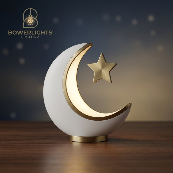 Bowerlights™ Crescent Bloom™ Art Deco Table Lamp